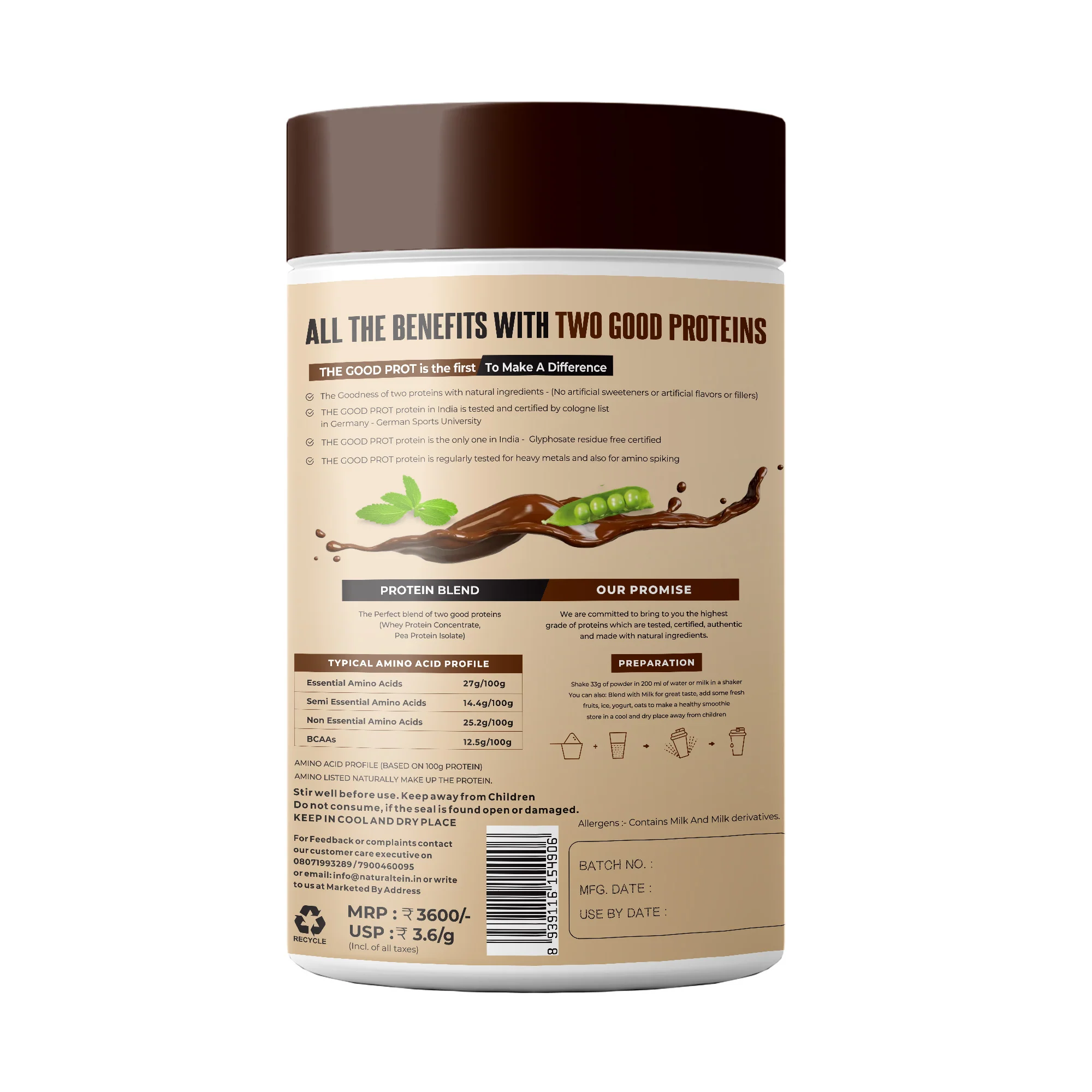The Good Prot – Chocolate | Chocolate Caramel | Vanilla Caramel (1 kg, 2 kg) - Image 3