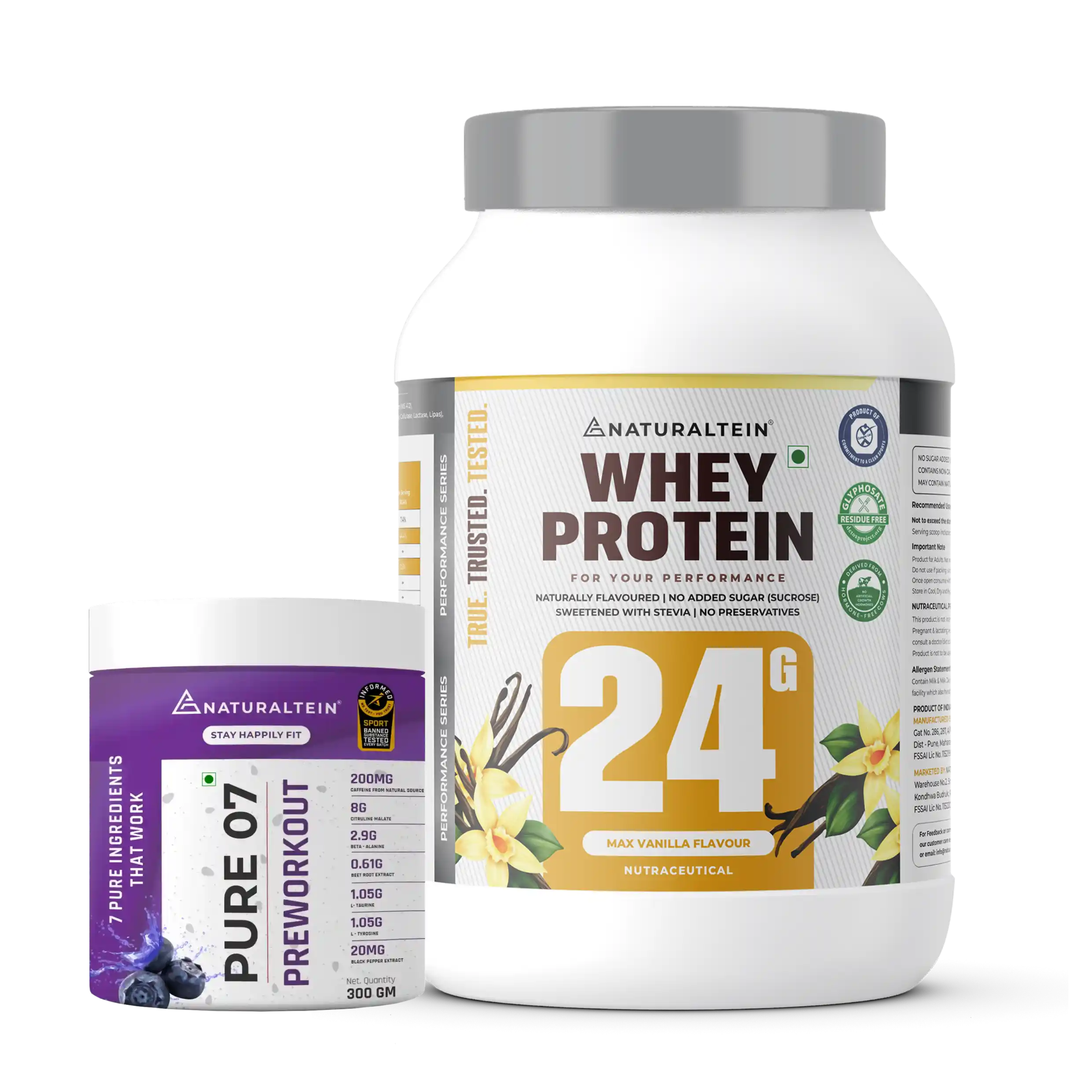 Great Value Deal – 100% Natural Whey Protein – Max (1kg) + Pure 07 Preworkout (300g) - Image 15