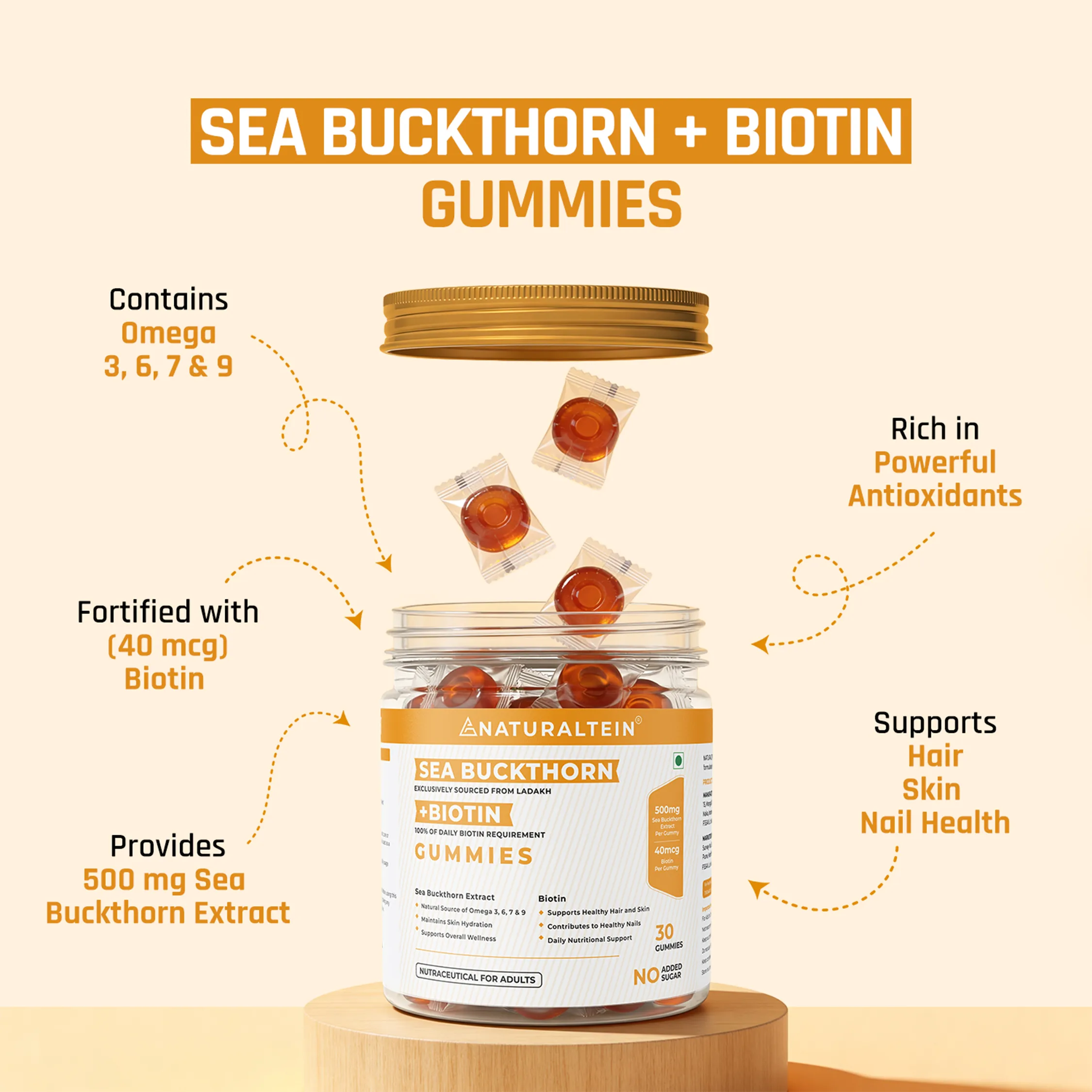 Sea Buckthorn + Biotin Gummies - Image 5