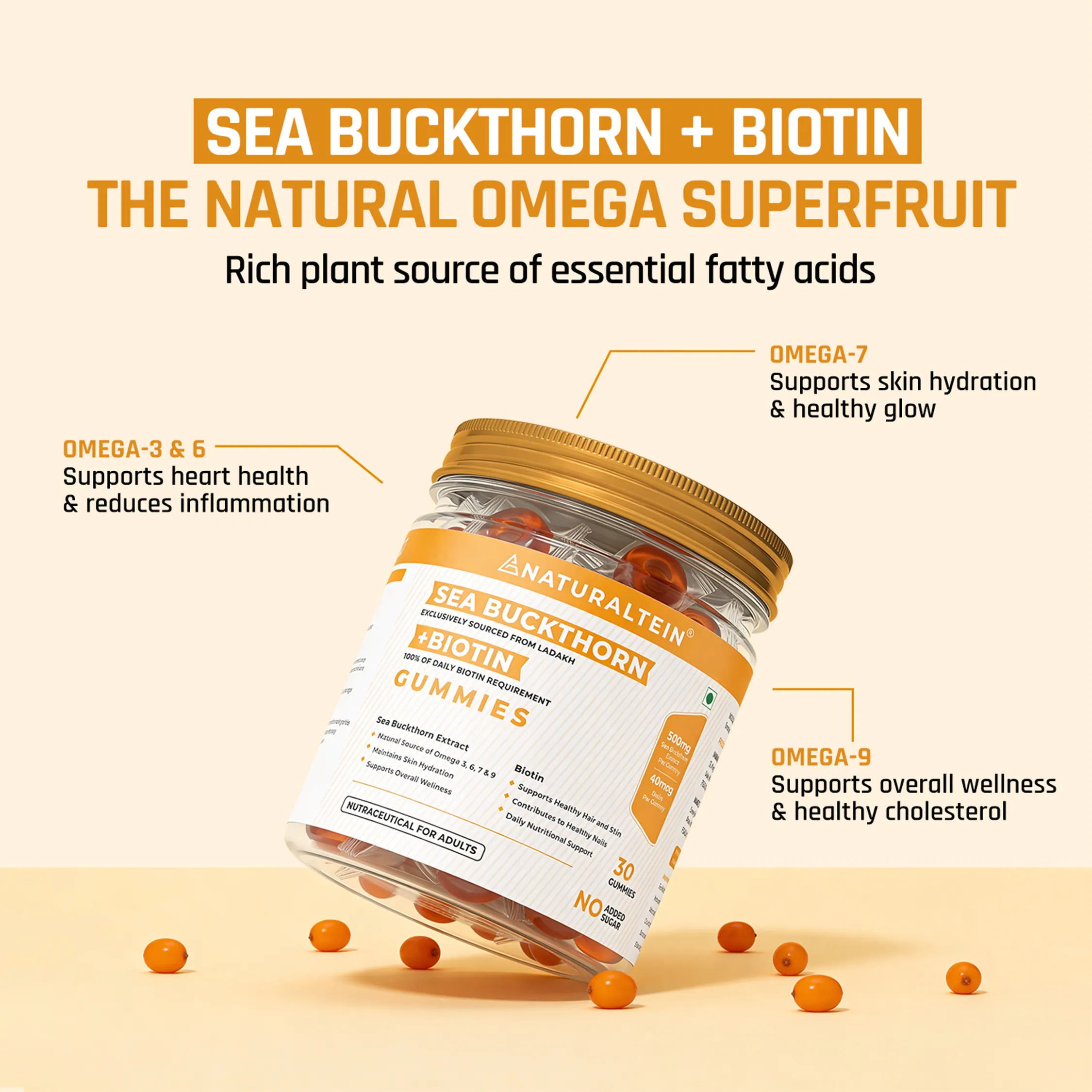 Sea Buckthorn + Biotin Gummies - Image 6