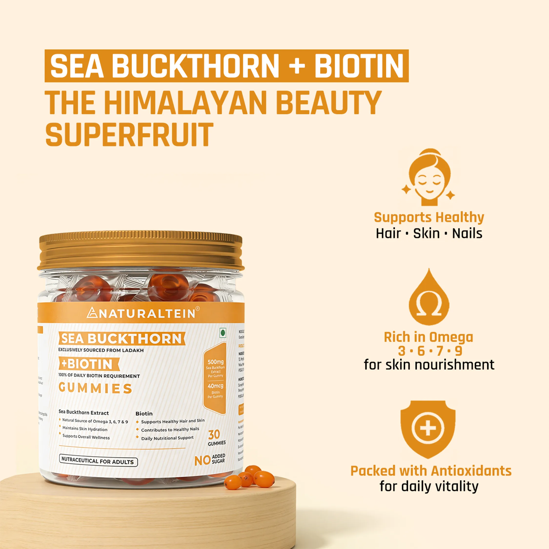 Sea Buckthorn + Biotin Gummies - Image 7