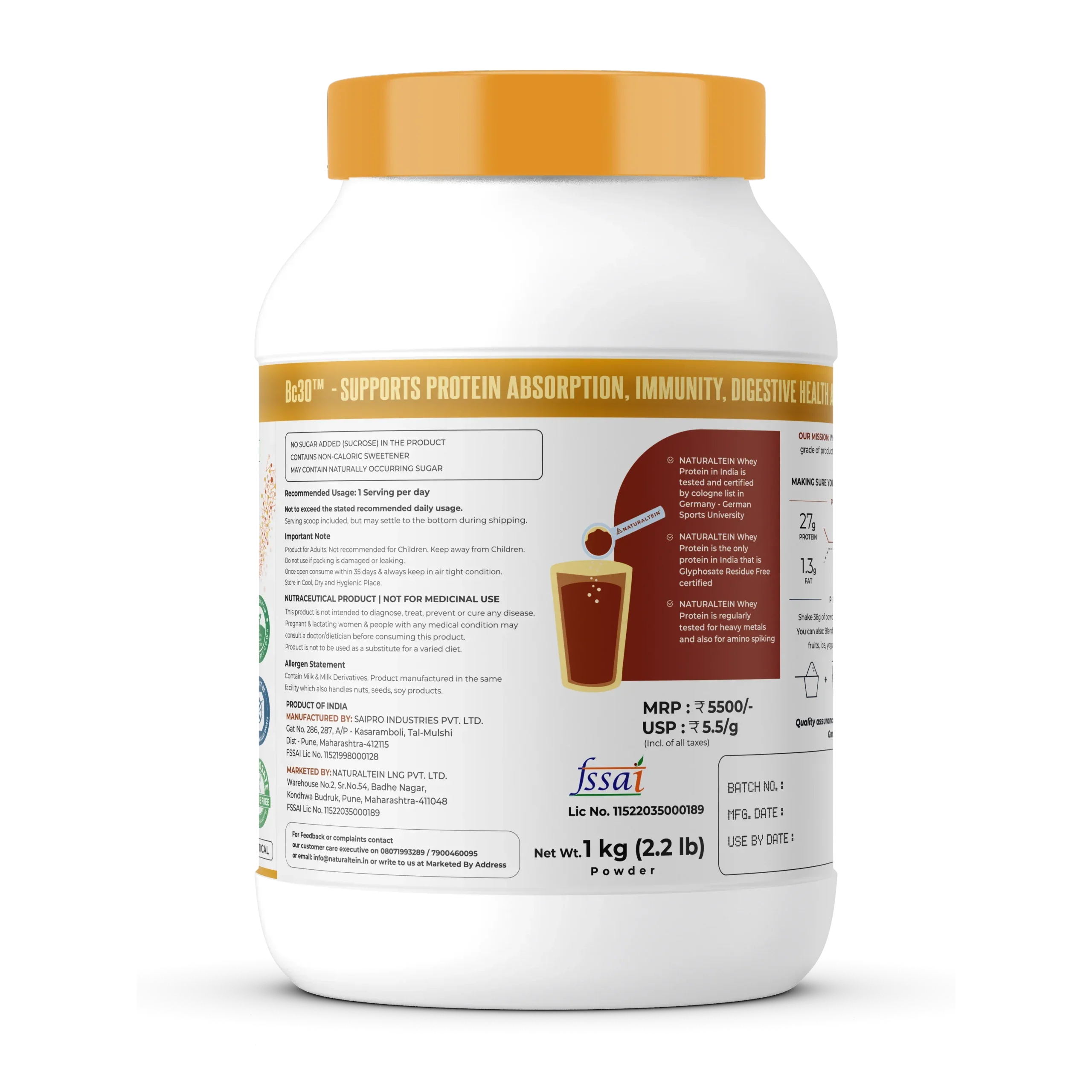 100% Natural Whey Protein ISO BOOST - Image 3